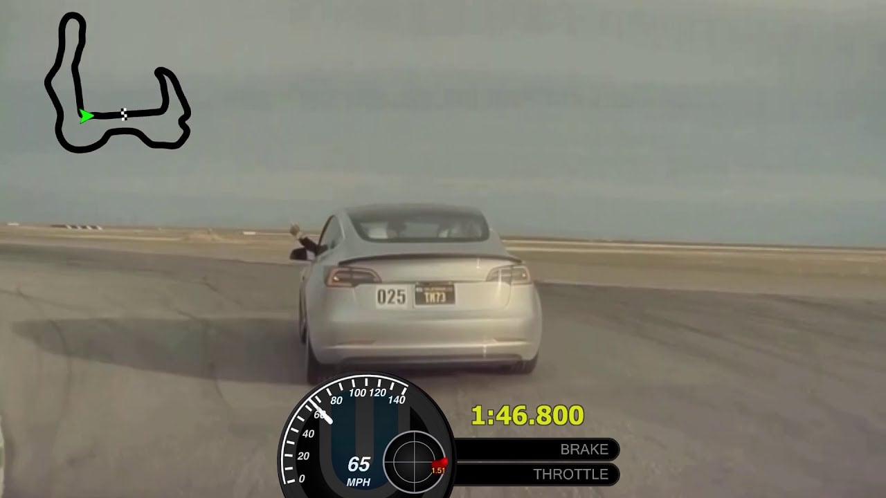 Unplugged Performance 2021 Model 3 Ascension-R Track Mode Footage 1:54.2 at Buttonwillow
