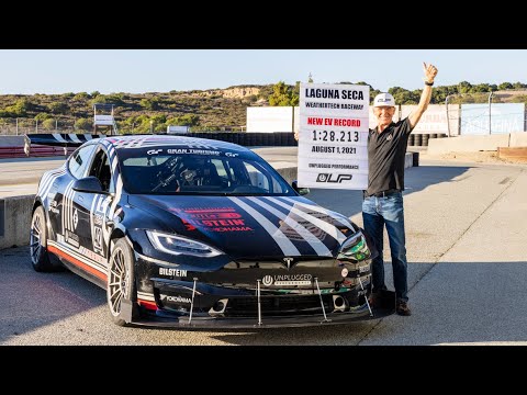 Unplugged Performance Tesla Model S Plaid - Dark Helmet's Laguna Seca 1:28.21 Lap with Randy Pobst