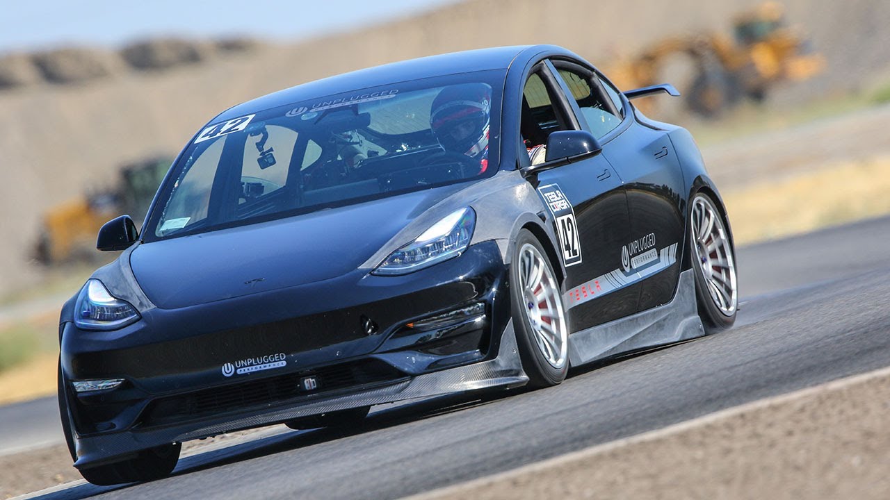 World's Fastest Time Attack Tesla - Unplugged Performance Ascension-R at Buttonwillow In Car Footage