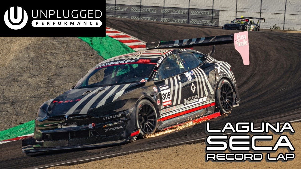 Tesla Plaid Sets Laguna Seca Lap Records! Sparks Fly at GridLife!
