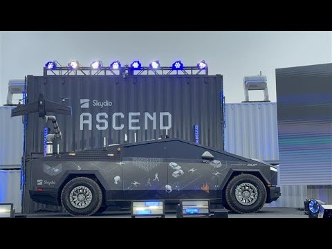 Unplugged Performance's Tesla Cybertruck showcases at Skydio Ascend 2025