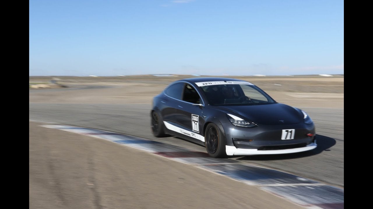 Racing Tesla Model 3 - 1:54.6 Record Lap Buttonwillow Raceway Unplugged Performance Tuned