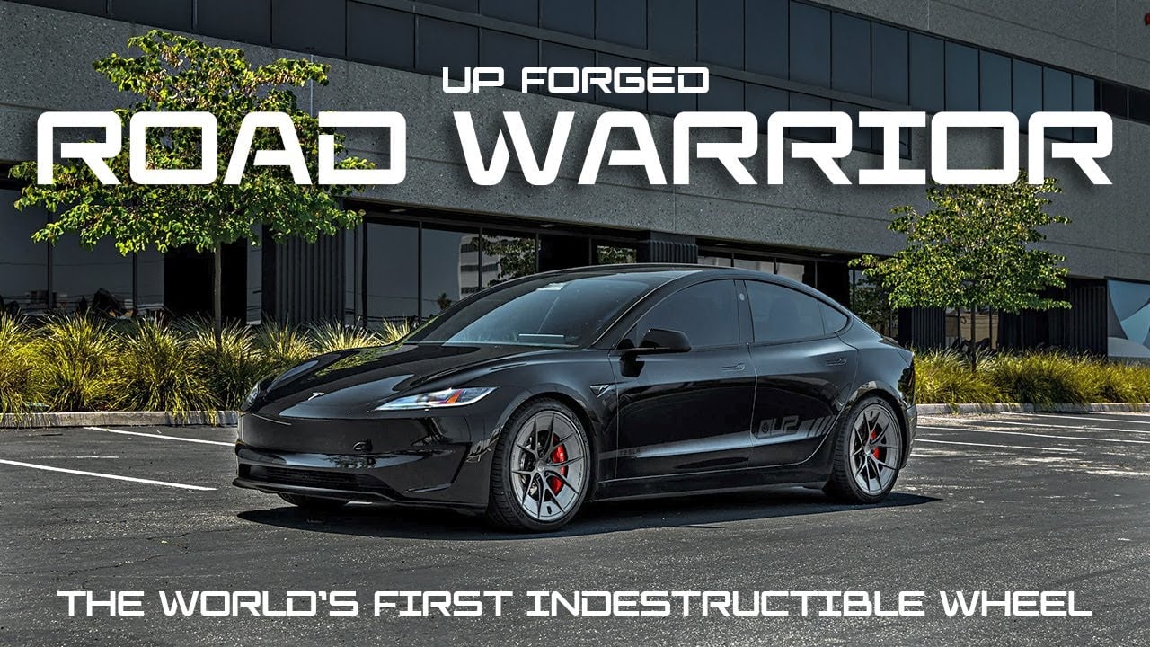 Tesla Model 3 Performance on Curb Rash Proof UP Forged Road Warrior Wheels | UP-RW