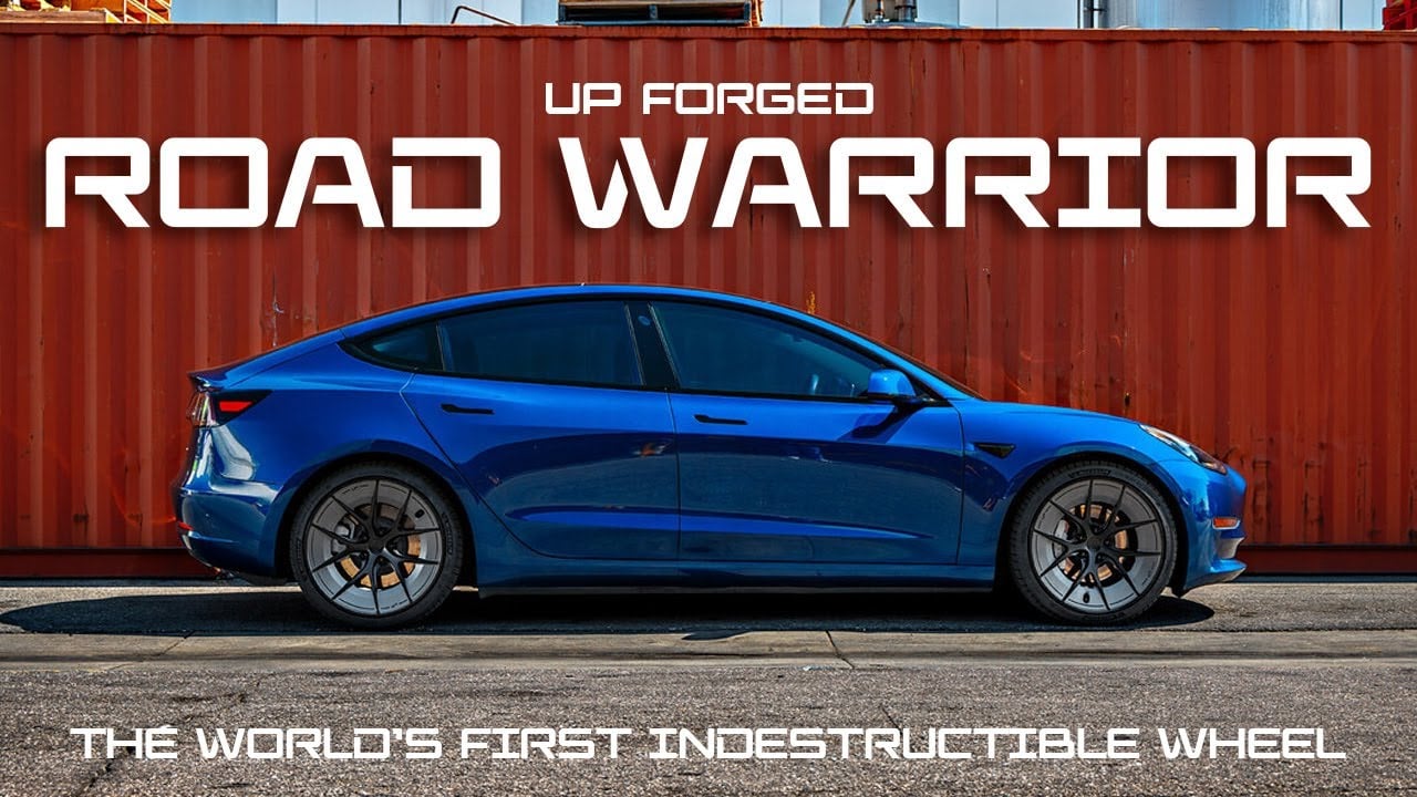 Tesla Model 3 on Aerodynamic UP Forged Road Warrior Wheels | UP-RW
