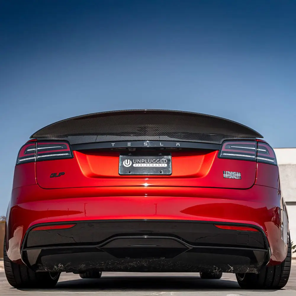 Tesla Model S Carbon Fiber Long Tail Trunk Spoiler