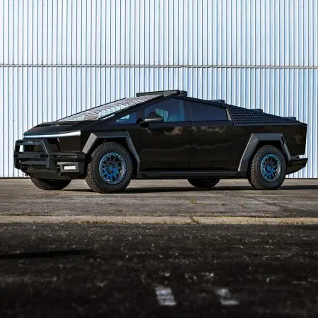 Gloss Black Tesla Cybertruck On 20-Inch UP Forged UP-03 Beadlock Wheels