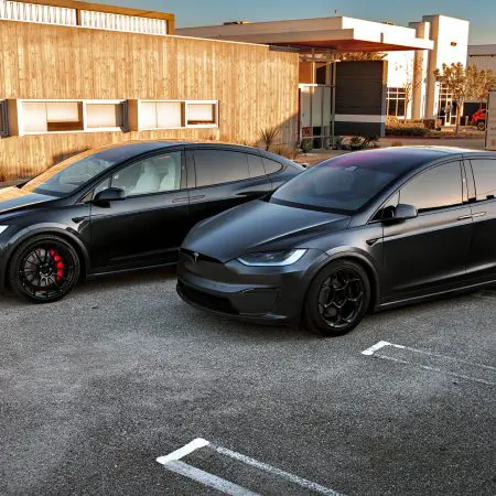 Dual Tesla Model X On UP Forged UP-03 & UP-05 Wheels