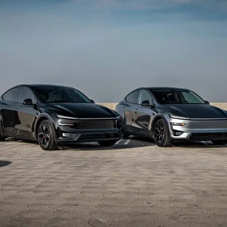 2026 Quicksilver and Diamond Black Tesla Model Y Performance with Aero Kit