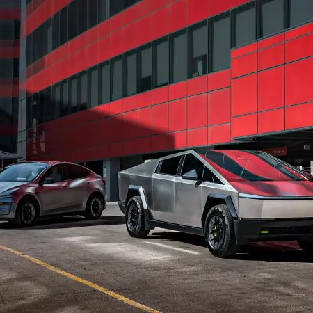 Tesla Cybertruck & Quicksilver Tesla Model Y Juniper on UP Forged UP-RW Wheels