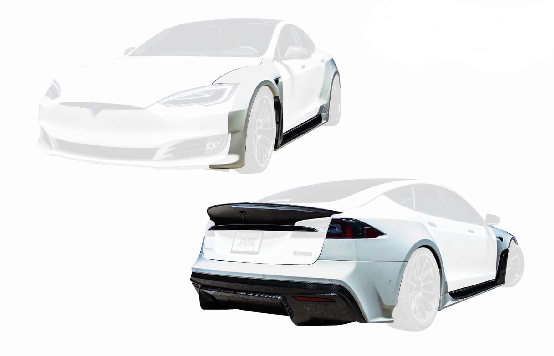 S-APEX Widebody Kit 19-piece Dry Carbon Widebody Package for Tesla Model S