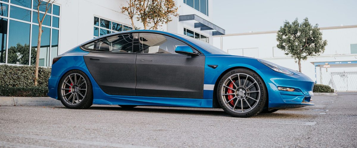 Unplugged Performance Tesla Model 3 With Dry-Carbon Fiber Doors
