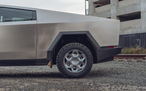 2024 Tesla Cybertruck - Unplugged Performance 20" CYBRHEX Wheels in Satin Titanium
