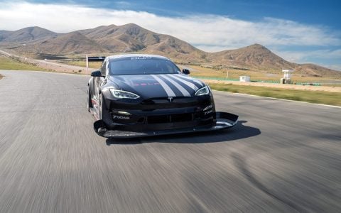 Unplugged Performance Tesla Model S-APEX Dark Helmet Racecar Image 1