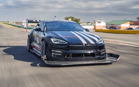 Unplugged Performance Tesla Model S-APEX Dark Helmet Racecar Image 3