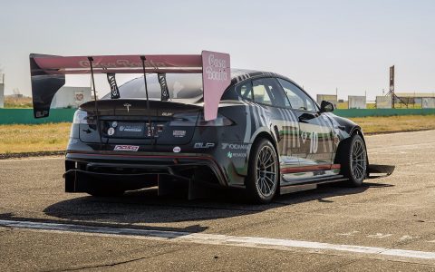 Unplugged Performance Tesla Model S-APEX Dark Helmet Racecar Image 4