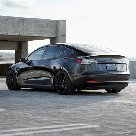 Black Tesla Model 3 – UP-03 Forged Wheels in Satin Black