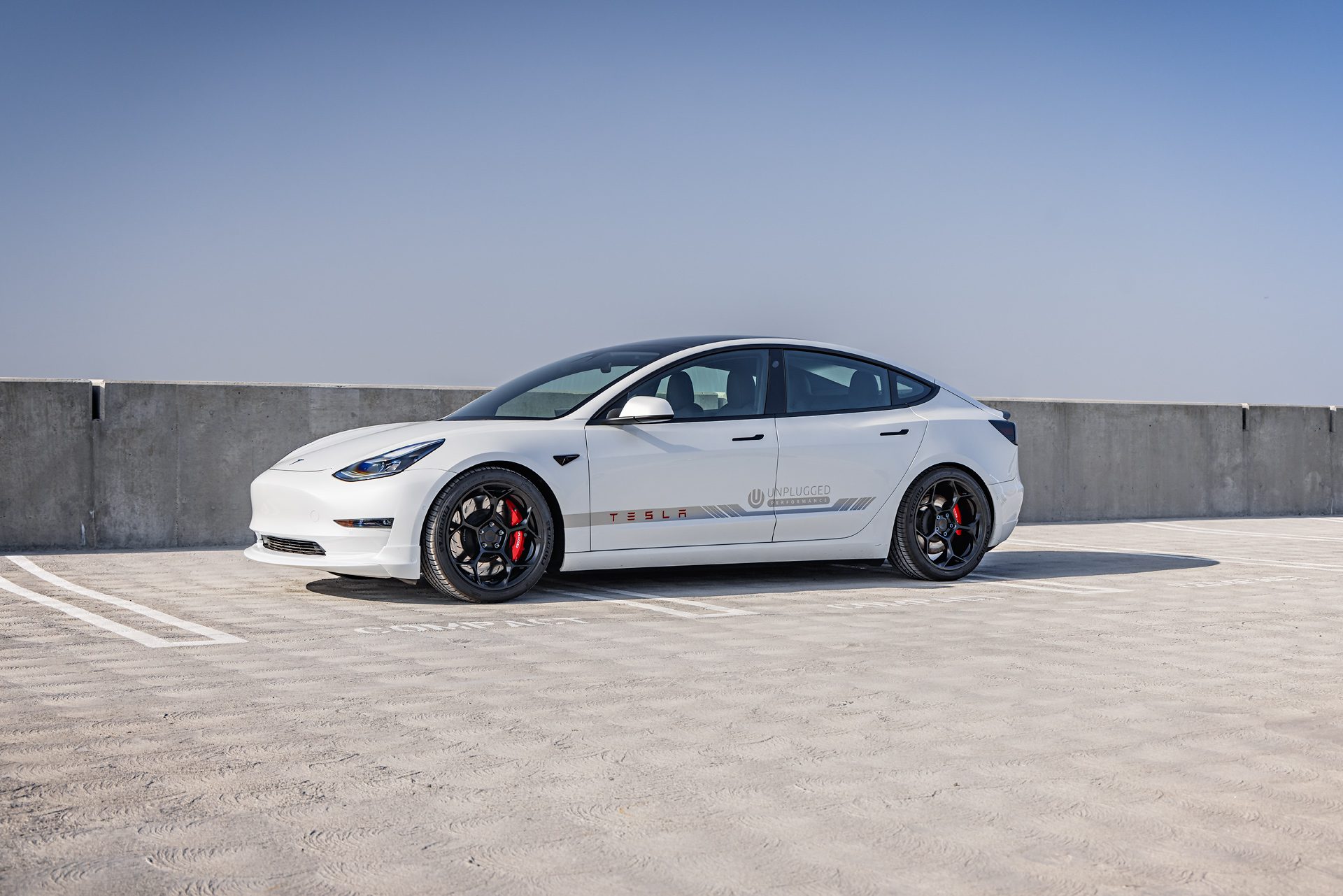 White Tesla Model 3 UP 05 Forged Wheels In Satin Black White Tesla Model 3 UP 05 Forged Wheels In Satin Black
