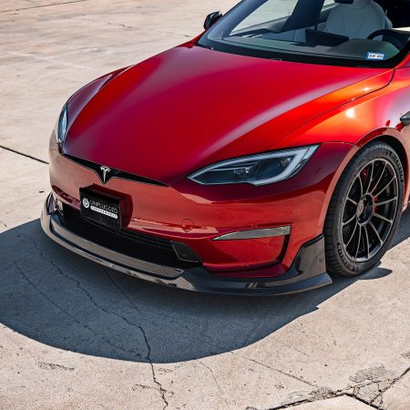 Ultra Red Tesla Model S Plaid – UP-03 Forged Wheels in Satin Black
