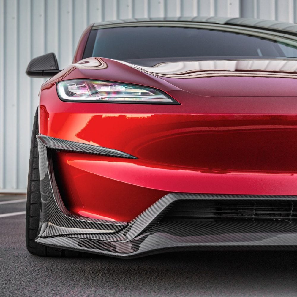 Tesla Model 3 Performance (2024+) Carbon Fiber Front Deflectors