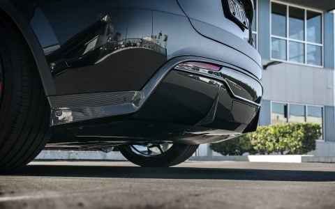 Tesla Model Y with Carbon Aero Parts on 21 inch UP-03 Forged Wheels In Gloss Black