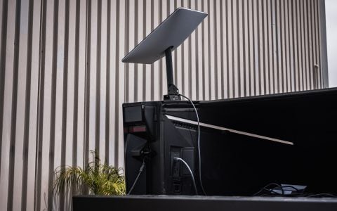 Matte Black Wrapped Cybertruck with Starlink Mount on UP-03 Forged Beadlock Wheels in Satin Titanium