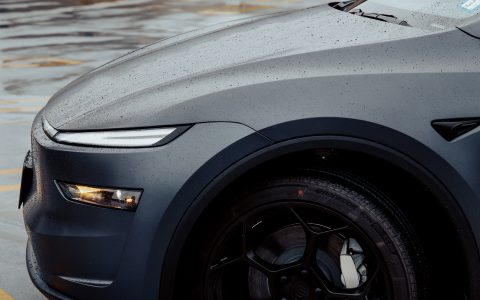 Sawyer Merritt XPEL Stealth PPF Tesla Model Y on 20inch UP-05 Forged Wheels in Satin Black