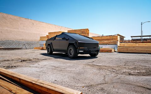 Storm Chaser INVINCIBLE Cybertruck on UP-03 Beadlock Forged Wheels in Satin Titanium