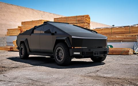 Storm Chaser INVINCIBLE Cybertruck on UP-03 Beadlock Forged Wheels in Satin Titanium