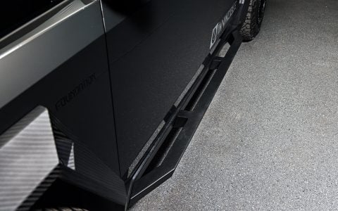 UP INVINCIBLE Cybertruck with Front and Rear Bumper UP-03 Beadlock Forged Wheels Roof Rails with Molle Panel Rack & 50in Light Bar