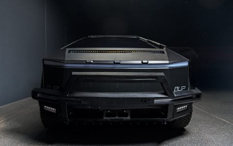 UP INVINCIBLE Cybertruck with Front and Rear Bumper UP-03 Beadlock Forged Wheels Roof Rails with Molle Panel Rack & 50in Light Bar