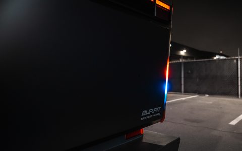 UP.Fit Tesla Cybertruck Police Vehicle on 18 inch UP.FIT Forged PD Wheel in Satin Black