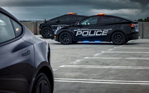 Tesla Police Group Photo Tesla Cybertruck Police Tesla Model Y Patrol Tesla Model 3 Admin Tesla Model S Plaid Pursuit UP.FIT Next G (4)