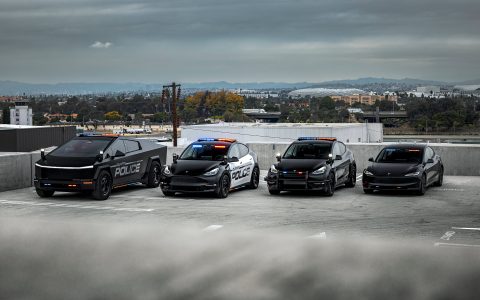 Black Tesla Model Y UP.FIT Demo Police Car on 18in UP.FIT Forged PD Wheels