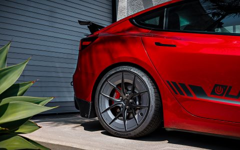 Red Rocket 2024 Tesla Model 3 Performance on 20 Inch UP Forged UP-RW Road Warrior Wheels 1 Red Rocket 2024 Tesla Model 3 Performance on 20 Inch UP Forged UP-RW Road Warrior Wheels