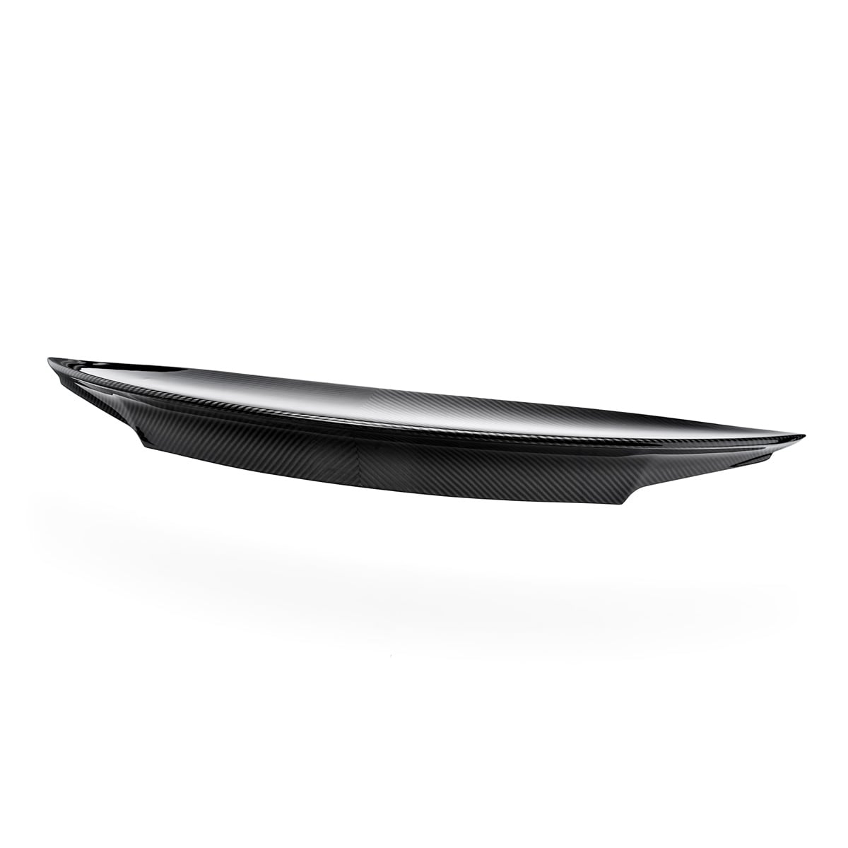 Tesla Model X Carbon Fiber Trunk Spoiler, Dry Carbon, Gloss Clearcoat