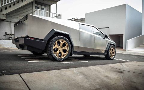 Tesla Cybertruck UP Forged CYBRSPOKE Satin Bronze 24 Inch Wheels
