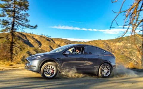 Lifted Tesla Model Y on Dirt and Snow Coilovers with UP Forged UP-03 Off-Road Spec Wheels 9 Lifted Tesla Model Y on Dirt and Snow Coilovers with UP Forged UP-03 Off-Road Spec Wheels