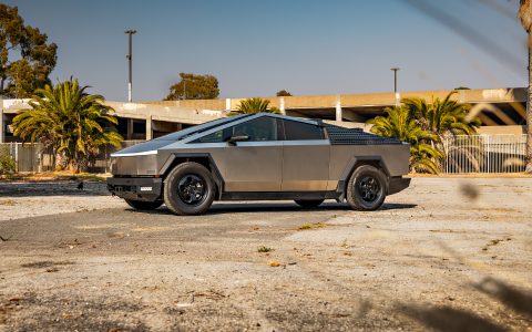 Modified Tesla Cybertruck on 20-Inch UP.FIT Forged PD Wheels in Satin Black with OEM Tires 5 Modified Tesla Cybertruck on 20-Inch UP.FIT Forged PD Wheels in Satin Black with OEM Tires