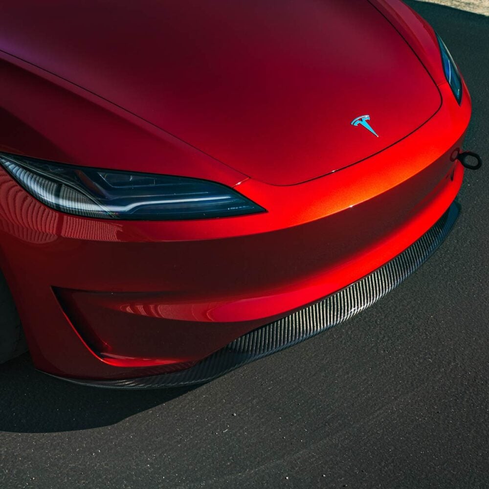 Tesla Model 3 Performance (2024+) Carbon Fiber Front Lip Cover