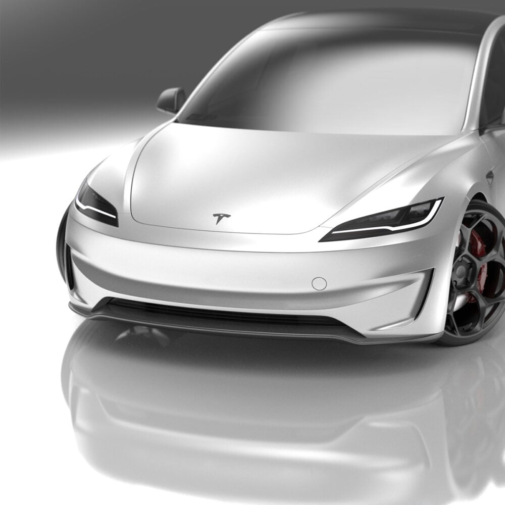 Tesla Model 3 Performance (2024+) Carbon Fiber Front Lip Cover