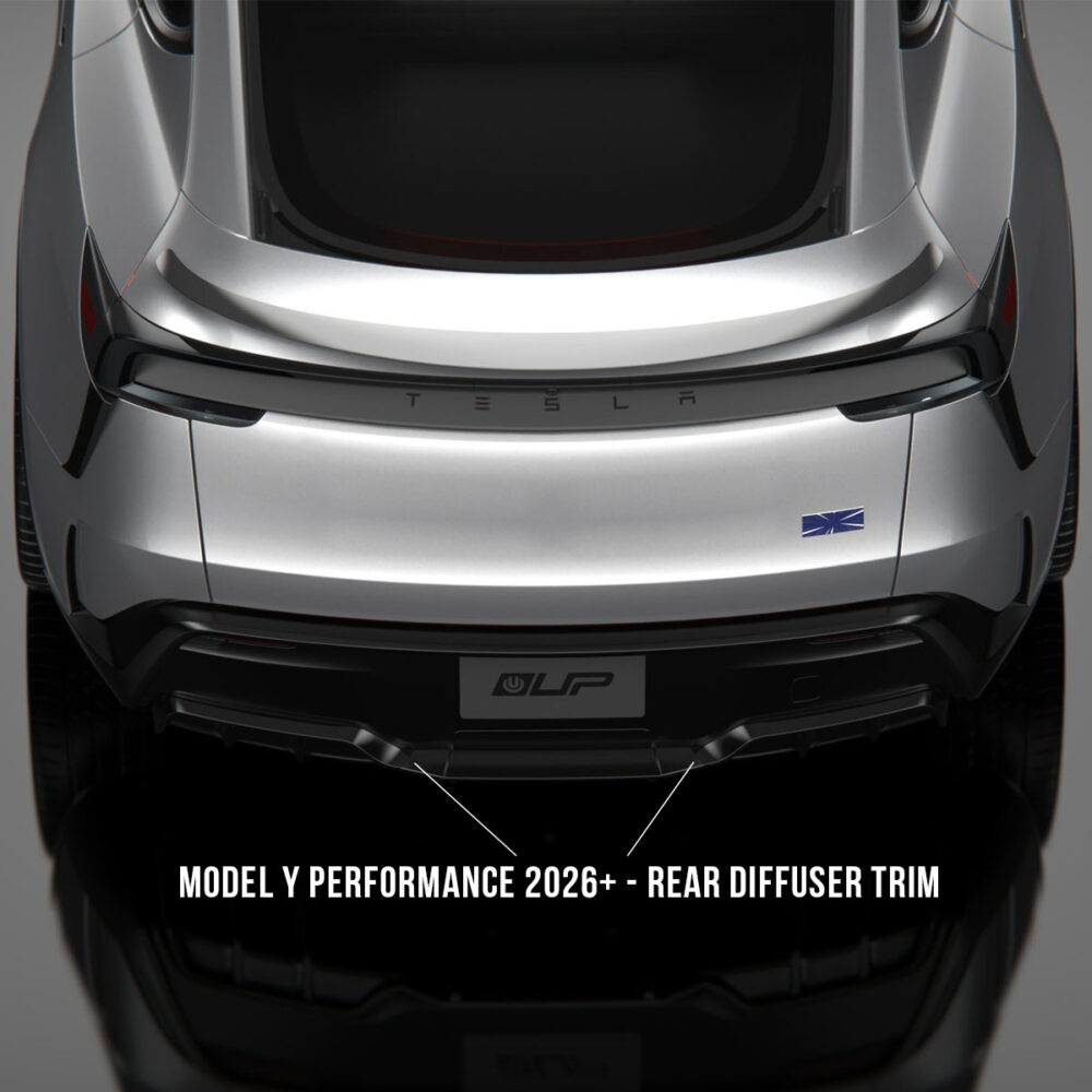 thumbnail image 2 of Black Shark Fin Rear Bumper Diffuser Kit For 2020-2024 Tesla Model Y – 5-Piece 2 of 3