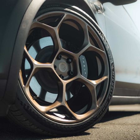 Satin Black Tesla Model X Long Range with UP Forged UP-05 Wheels in Satin Bronze