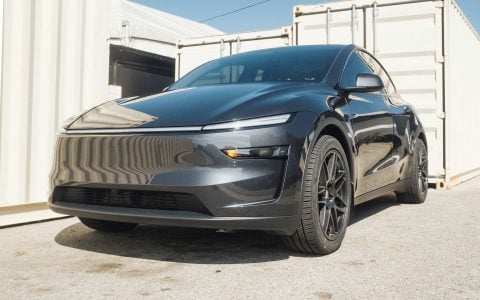 Stealth Grey Tesla Model Y Long Range with UP x BBS Flugplatz Wheels in Asteroid Graphite