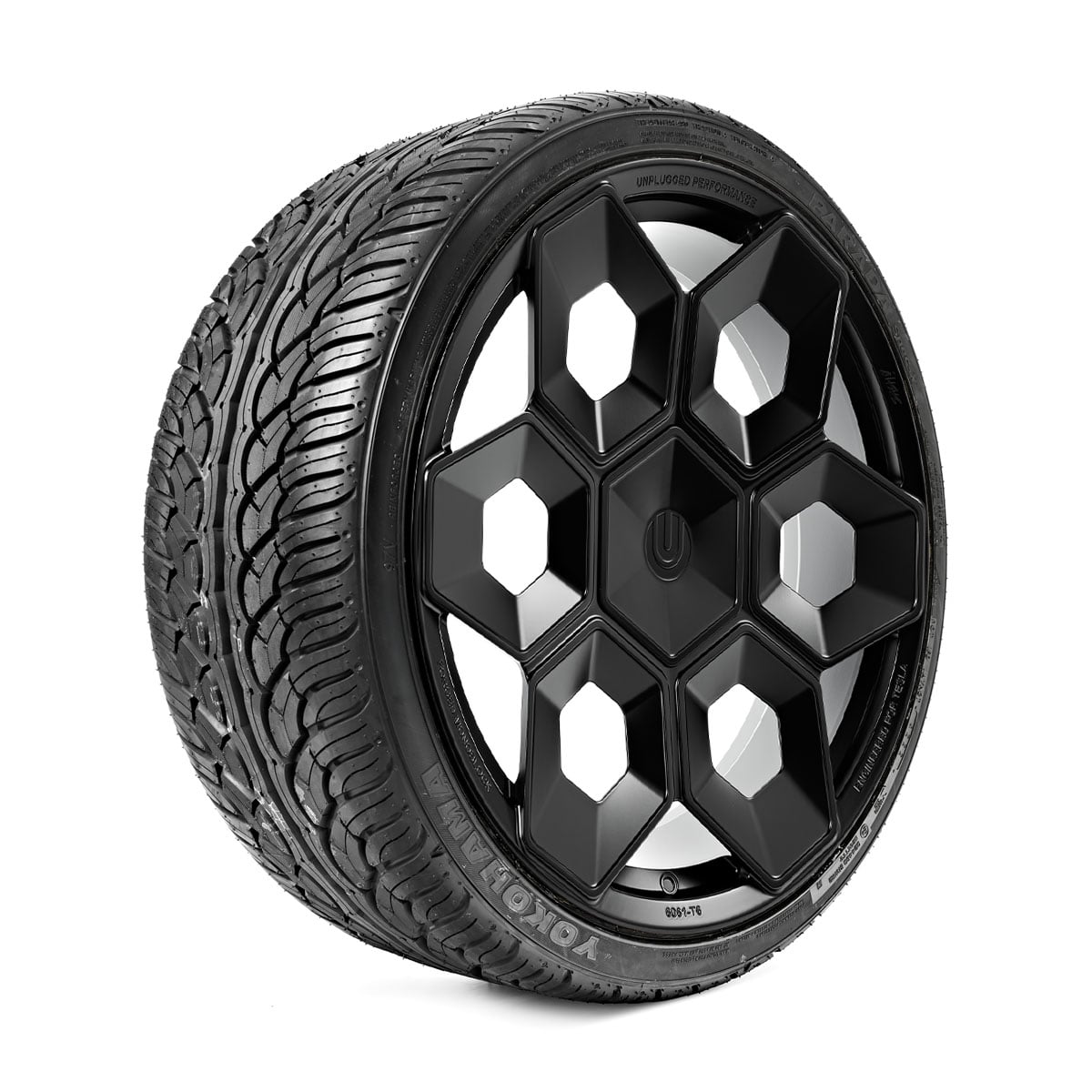 Tesla Model X 22-Inch UP Forged CYBRHEX Wheel and Tire Package