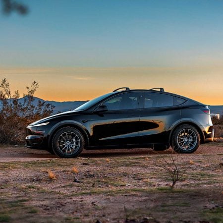 Diamond Black 2026 Tesla Model Y Goes Off-Road With UP-03 Forged Wheels + Falken Wildpeak Trail Tires