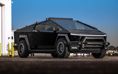 Gloss Black Tesla Cybertruck UP INVINCBILE Build and UP Forged UP-03 Beadlock Wheels Unplugged Performance 1920px (5)