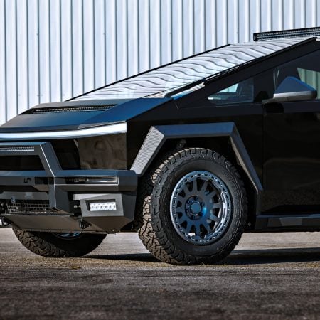 Gloss Black Tesla Cybertruck On 20-Inch UP Forged UP-03 Beadlock Wheels