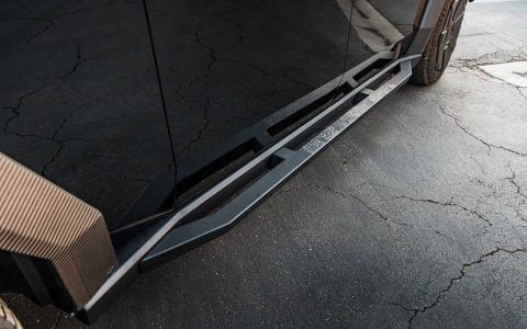 Gloss Black Tesla Cybertruck UP INVINCBILE Build with Steel Bumpers Rock Sliders Unplugged Performance 1920px200kb (15)