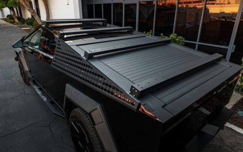 Gloss Black Tesla Cybertruck UP INVINCBILE Build with Steel Bumpers Rock Sliders Unplugged Performance 1920px200kb (5)