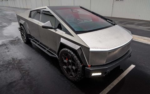 Tesla Cybertruck on 24-Inch UP Forged CYBRHEX Wheels in Gloss Black 19